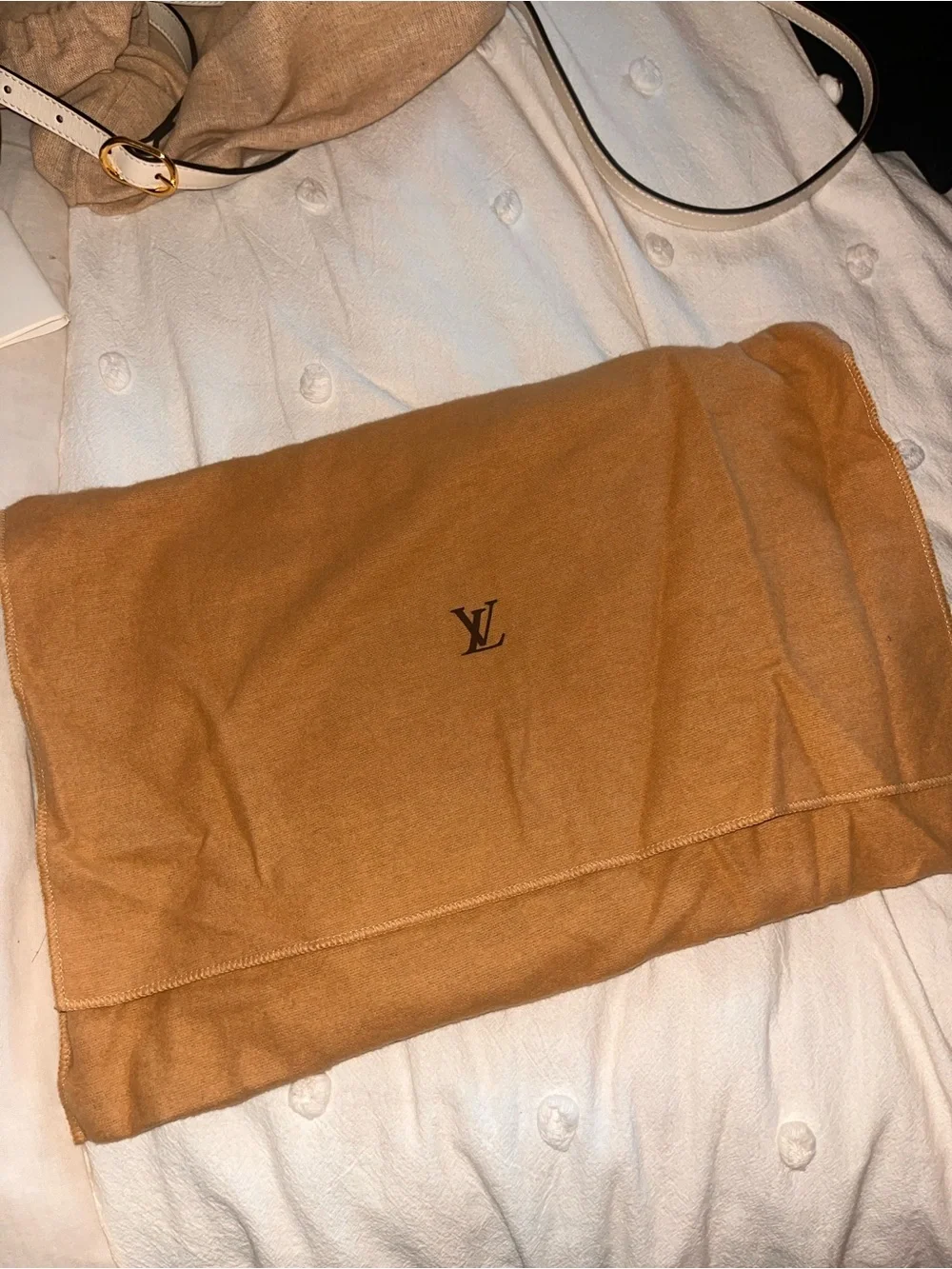 Louis Vuitton Monogram Shoulder Bag in Brown and Tan